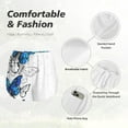 thumbnail image 6 of Lsque Blue Flying Butterflies Printed Women's Running Shorts with Liner Pockets,Elastic Quick Dry Workout Athletic Gym Yoga Shorts,Womens High Waist Shorts-Medium, 6 of 9