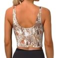 thumbnail image 3 of Lsque Woodland Animals in Neutral Tones Printed Women'S Sports Bra, Compression, Moisture Wicking, High-Impact Sports Bra For Women,Supportive sports bra-XX-Large, 3 of 9