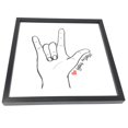 thumbnail image 4 of Bois Vous Aimer Plus Doigt Signe Décoratif Wall Art, 4 of 5