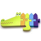 Giocattolo Coccodrillo Legno Orange Tree - Trainabile Per Bambini - Multicolore 29.5cm