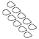 thumbnail image 1 of Anillo en D soldado sin costura, 10 piezas, herrajes de acero inoxidable 316, anillo con hebilla en D, anillo en D de acero inoxidable, mayor durabilidad, 1 of 14