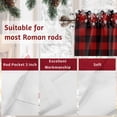 thumbnail image 7 of Merry Christmas Valances for Windows, 54 x 18in, Red Stripes Snowflakes Vintage Texture Rod Pocket Kitchen Valance Curtain Light Filtering Window Treatments for Living Room Bedroom, 1 Panel, 7 of 7