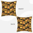 thumbnail image 3 of Haiem Pumpkins And Sunflowers3 Print Velvet Soft Solid Decorative Square Throw Pillow Covers Set with Elegant Piping Christmas Cushion Case for Sofa Bedroom Car-16"x16", 3 of 8