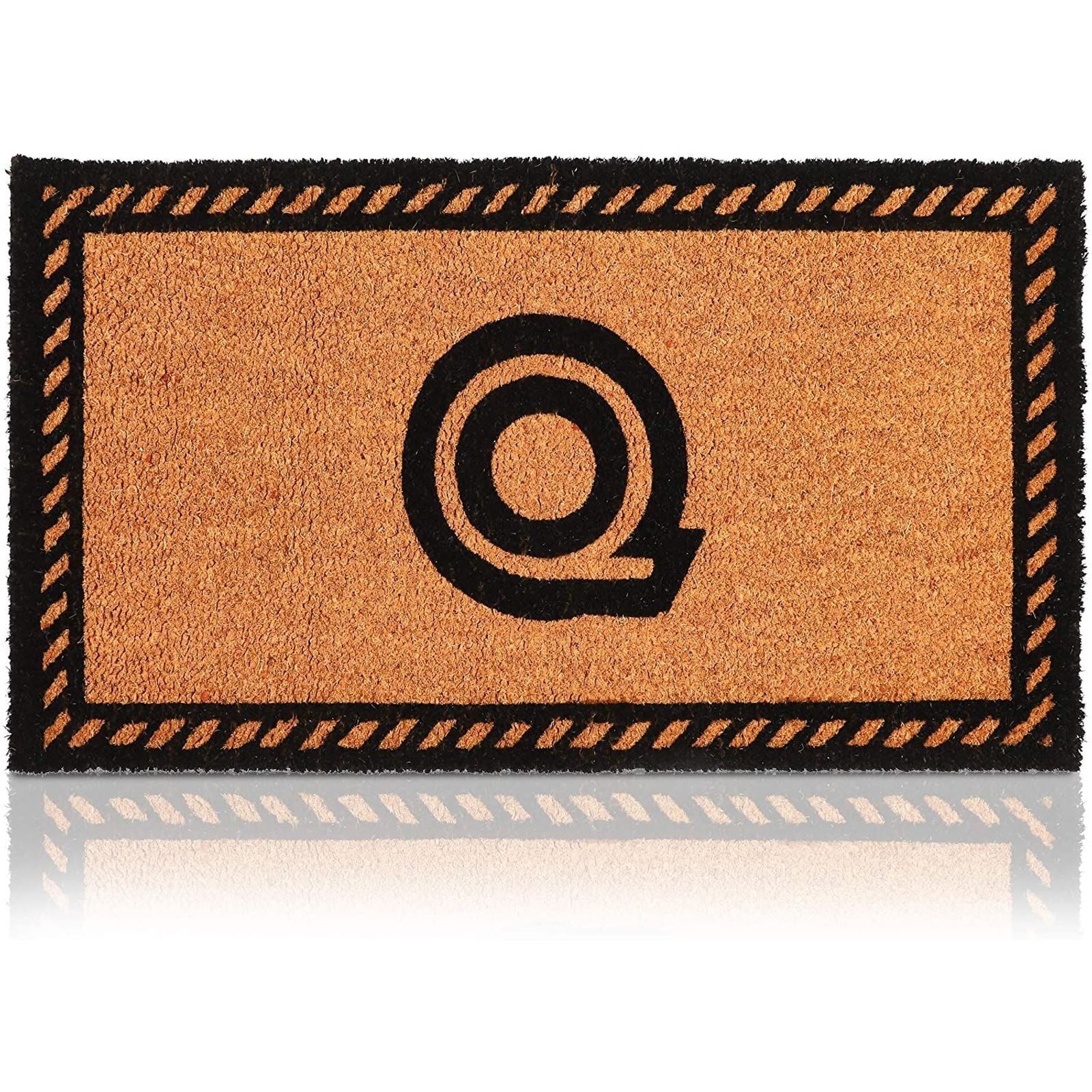 Monogrammed Letter G Welcome Door Mat 17"x30" Indoor Outdoor Coir Doormat 