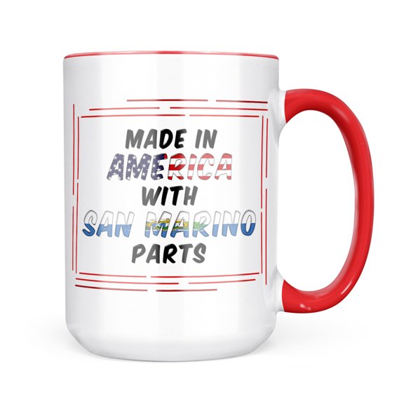 Neonblond Made in America with Parts from San Marino Mug gift for Coffee Tea lovers