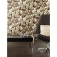 thumbnail image 2 of Retro Beige Brown Smooth Stones Wallpaper Roll, 2 of 2