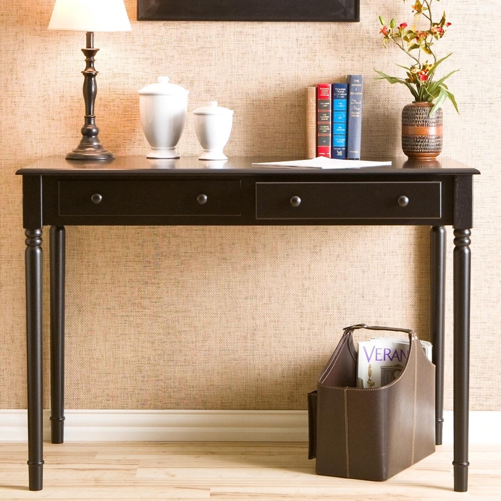 Southern Enterprises Haslet Writing Desk, Black