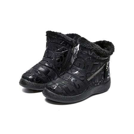 

Crocowalk Womens Ankle Warm Faux Fur Lined Snow Boots Waterproof Outdoor Non-Slip Winter Shoes