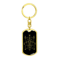 thumbnail image 4 of Sacred Geometry Ancient Shapes Stainless Steel or 18k Gold Premium Swivel Dog Tag Keychain, 4 of 16