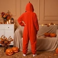 thumbnail image 6 of Ruyelune Yellow Halloween Skeleton Onesie Adult Pumpkin Print Hooded Oversized Onesie Pajamas Soft Cozy Funny Party One Piece Jumpsuit 2026 M, 6 of 6