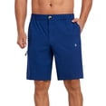 thumbnail image 2 of Little Donkey Andy Men's Quick Dry Stretch Shorts for Hiking Golf Travel, with Elastic Waist Blue L, 2 of 8