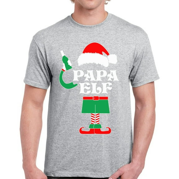 Papa Elf Family Xmas Costume Christmas Mens Shirt - S M L XL 2XL 3XL 4XL 5XL Xmas Graphic Tee - Christmas Gift Holiday T-Shirt for Men