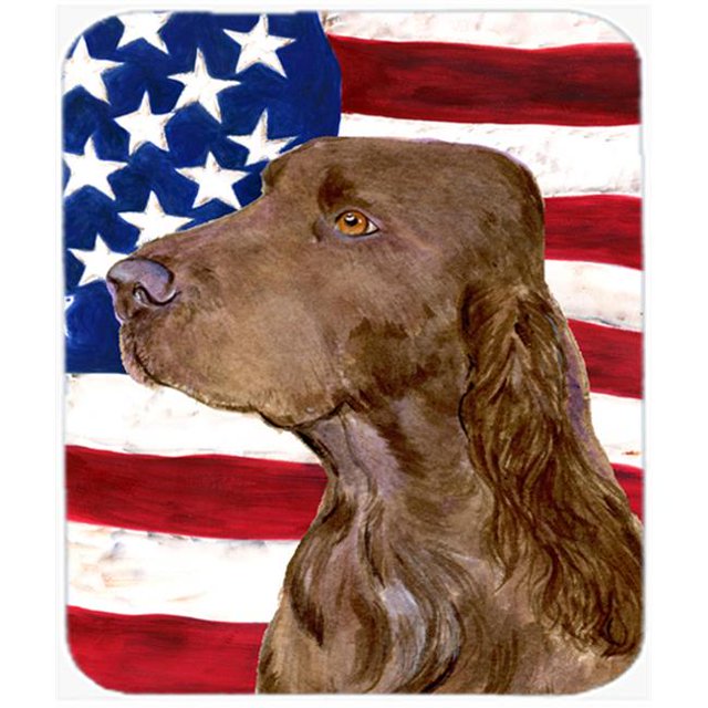 Usa Drapeau Américain avec Tapis de Souris Field Spaniel, Tapis Chaud Ou Trivet
