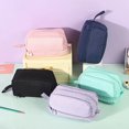 thumbnail image 6 of Multi-Compartment Pen Pouch with Multiple Zipper Sections, Large Capacity Stationery Organizer Bag, Handheld Zipper Pencil Case for Desktop Storage, 6 of 8
