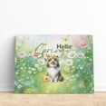 thumbnail image 3 of Shetland Sheepdog Hello Spring Time Flower Floral Nature Horizontal Matte Canvas Poster Sheltie Dog Lover Gifts Wall Art Home Decor - 02031, 3 of 5