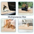 thumbnail image 3 of PETMAKER 72”x72” Extra Large Washable Pet Mat for Dog Potty Training, Whelping, or Crate Mat (Beige), 3 of 7