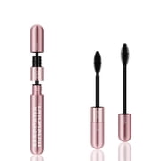 Feledorashia 2 in 1 Double-effect 4D Curling Black Mascaras,Waterproof & Smudge Proof Lash Extensions Stereo Lengthening Mascara For Women,Quick-Not Sticky Long Lasting Charming No Clumping(2Pcs)