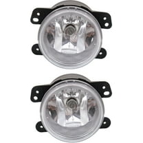 Garage-Pro Front Fog Light Set of 2 Compatible With 2010-2020 Dodge Journey, Fits 2010-2022 Jeep Wrangler OE comparable Halogen With bulbs Driver and Passenger Side
