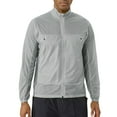 thumbnail image 3 of DDAPJ pyju Men's Running Jacket Outdoor Cycling Windbreaker Lightweight Breathable Hiking Athletic Jacket with Zipper Pockets Gray M, 3 of 4
