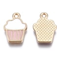thumbnail image 4 of Alloy Enamel Pendants Cupcake Light golden Pearl Pink 16x11x2mm Hole: 1.4mm Alloy+Enamel, 4 of 4