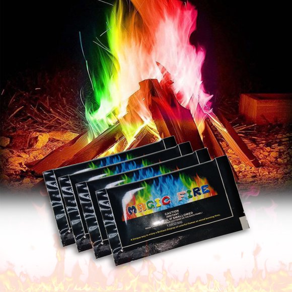 Zootealy Créer Coloré et Vibrant Flames pour Foyer de Camp Feu de Camp Feu de Camp Foyer Extérieur Arc-en-Ciel Magique Coloré mYSTique Flames Deux Fois la Couleur