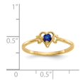 thumbnail image 3 of 14K Yellow Gold Ring Band Themed (09) September Sapphire Blue, 3 of 5