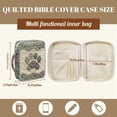 thumbnail image 7 of Xoenoiee Boho Mandala Dog Paw Pattern Quilted Bible Cover Case for Women Men, Large Bible Bag Bible Study Supplies Accessories Christian Gifts, Portable Tote Bag with Sturdy Handle and Pocket, 7 of 7
