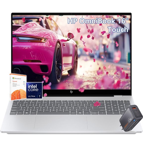 HP OmniBook 7 Touchscreen Laptop Business - Intel Core Ultra 7 255H - 16inch OLED Display 120Hz - 32GB RAM -1TB SSD -Backlit Keyboard - Video Editing Laptop College Student - Windows11 Pro Office 365