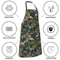 thumbnail image 6 of Bingfone Flamingos And Palm Leaves Apron Gifts For Men, Women Professional Grade Chef Apron for Kitchen,BBQ & Grill, 6 of 8
