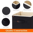 thumbnail image 3 of NTGFU Collapsible Storage Cubes 11 Inch Foldable Fabric Bins Organizers Decorative Organizing Baskets for Shelves for Closet, Utility Room, Storage Room Set Of 6 Home Bathroom Decor - Black, 3 of 7