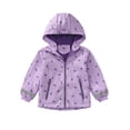 thumbnail image 3 of Curuila Toddler Girls Coat With Zipper Long Sleeve Cartoon Print Hooded Jacket For Girls Winter Warm Casual Soft Outerwear Size 18-24 Months, 3 of 6