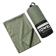 thumbnail image 2 of Travel Towel, Soft Quick Dry Towel, Super Absorbent Compact Travel & Sports & Beach Towels for Camping, Backpack, Gym, Swimming, Yoga, Hiking Army Green, 2 of 5