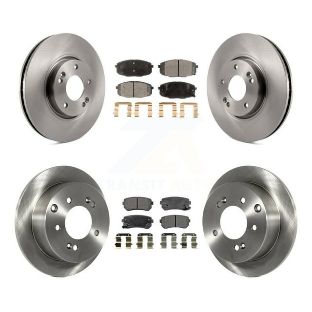 Transit Auto Front Rear Disc Brake Rotors and Ceramic Pads Kit for Car Kia Forte Koup Forte5 K8T-101348