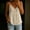 Beige, variant on WRFWUL Women's Spaghetti Strap V Neck Cotton Linen Cami Tops Button Down Peplum Hem Summer Boho Tank Blouses