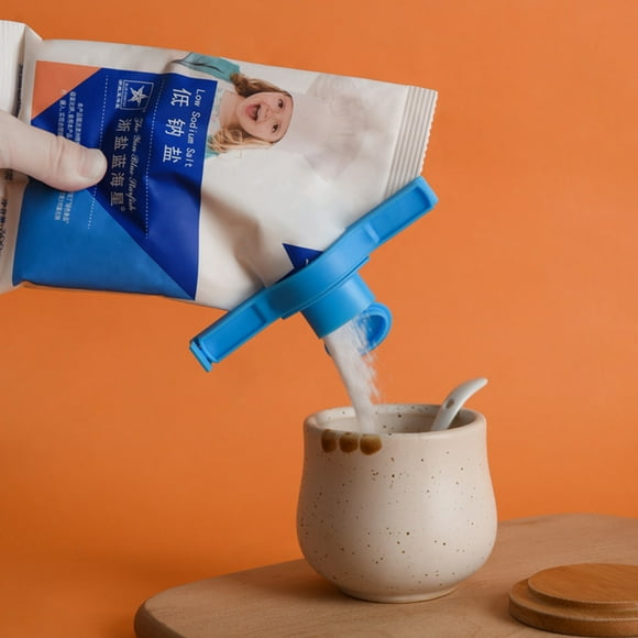 Oneshit Bag Clips for Food Food Preservation Sealing Clip Tea Outlet Nozzle Plastic Snacks Clip Blue