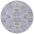 thumbnail image 5 of HomeRoots 605481 8 ft. Lavender, Purple & Gray Round Floral Washable Indoor & Outdoor Area Rug, 5 of 5