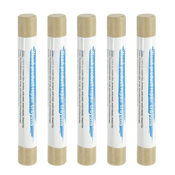 Uxcell 5pcs Wood Filler Sticks Wooden Wax Touch Up Furniture Repair Crayons for Scratch Cracks Hole Table Wood Floor, Cedar Red