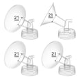 thumbnail image 1 of Juego de embudos para extractor de leche Gotocut de 21 mm de boca ancha, 4 piezas, 1 of 7