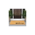 thumbnail image 2 of mDesign Rectangular Coir and Rubber Entryway Welcome Doormat with Natural Fibers for Indoor or Outdoor Use - Decorative Script Welcome Design - 36" x 22" - Natural/Black Natural Cursive Welcome 36 x 22, 2 of 5