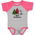thumbnail image 3 of Inktastic Merry Christmas Plaid Trees Boys or Girls Baby Bodysuit, 3 of 5