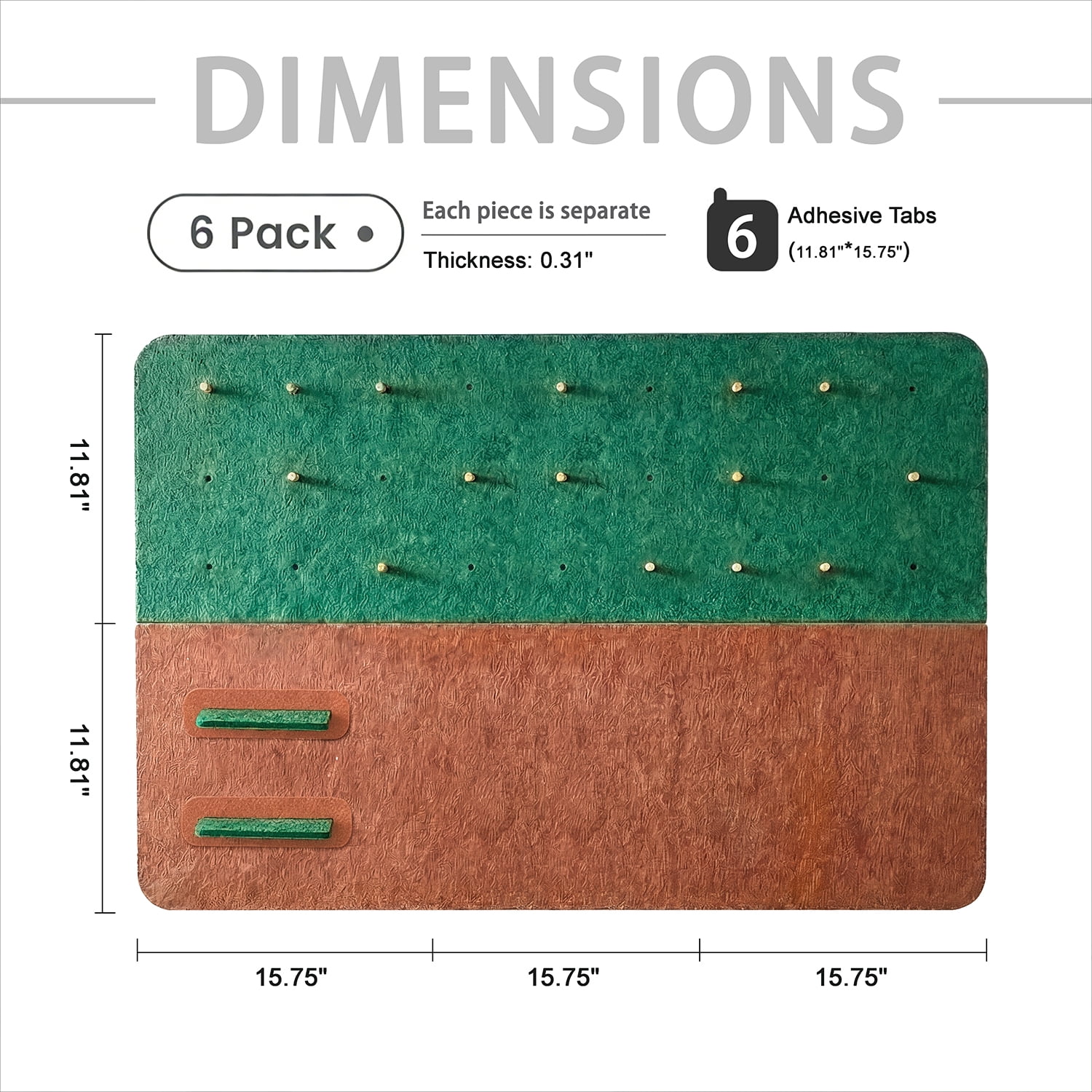 Mifurn 11.8''*15.75'' Felt Bulletin Board, 2 Colors, 6 Pack