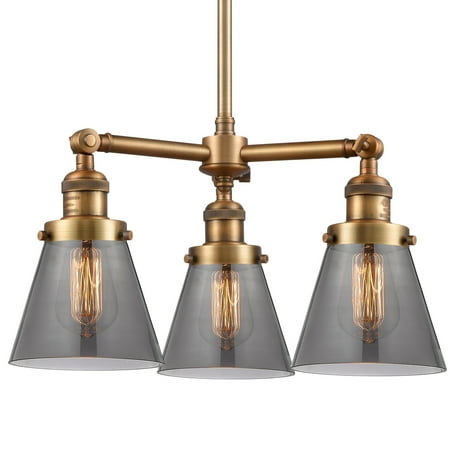 

Innovations Lighting 207 Small Cone Small Cone 3 Light 19 Wide Chandelier - Brass