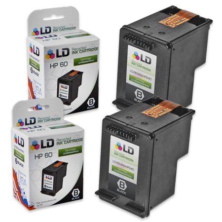 LD Remanufactured Cartridge Replacements for 60 CC640WN (Black  2-Pack Cartridges)