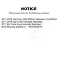 thumbnail image 2 of Transit Auto Front Rear Coated Disc Brake Rotors and Semi-Metallic Pads Kit for Car Hyundai Elantra GT Kia Forte Koup KGF-101090, 2 of 11