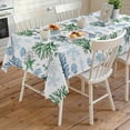 thumbnail image 4 of Sage Green Coastal Rectangle Tablecloth, Coral Starfish Seaside Summer Beach Waterproof & StainResistant Tablecloth, Washable Oil-proof Table Cover for Dining/Party/Wedding/Camping/Buffet 54x108 In, 4 of 9