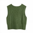thumbnail image 5 of Langwyqu Sleeveless Autumn Winter Women V-Neck Vest Sweater Casual Pullover, 5 of 5