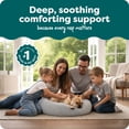 thumbnail image 3 of FurHaven Calming Donut Dog Bed for Medium Dogs, Round Plush Donut with Soft Filling for Snuggling Comfort, Removable Washable Cover, Medium, Shaggy Faux Fur, Mist Gray, 3 of 10
