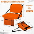 thumbnail image 3 of Stadium Seat for Bleachers with Back Support and Wide Padded Cushion Stadium Chair - Includes Shoulder Strap and Cup Holder, 3 of 12