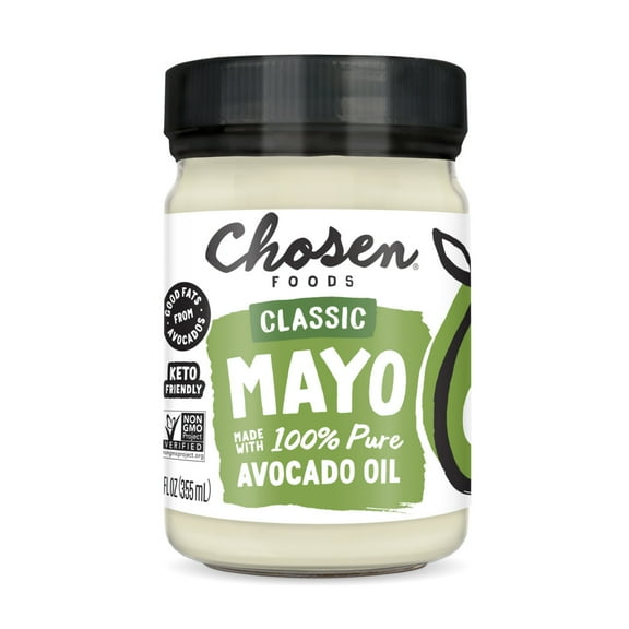 Chosen Foods 100% Pure Avocado Oil Classic Mayo 12 oz Jar