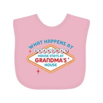 Inktastic Las Vegas Stays at Grandma's Boys or Girls Baby Bib